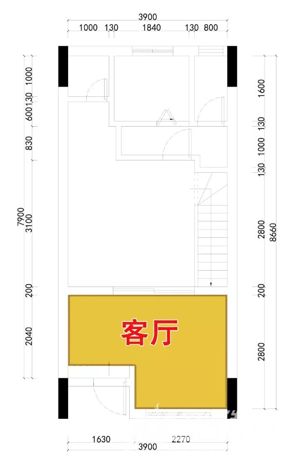 日式風格裝修-客廳平面圖