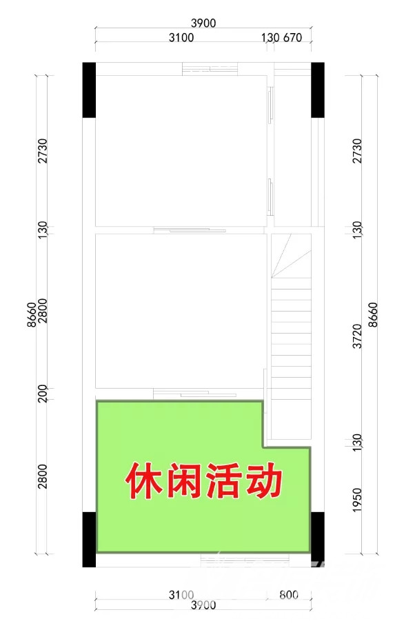 日式風格裝修-休閑空間平面圖